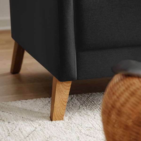 LINANÄS 2-seat sofa, Vissle dark grey, 137x77.0x80.5 cm