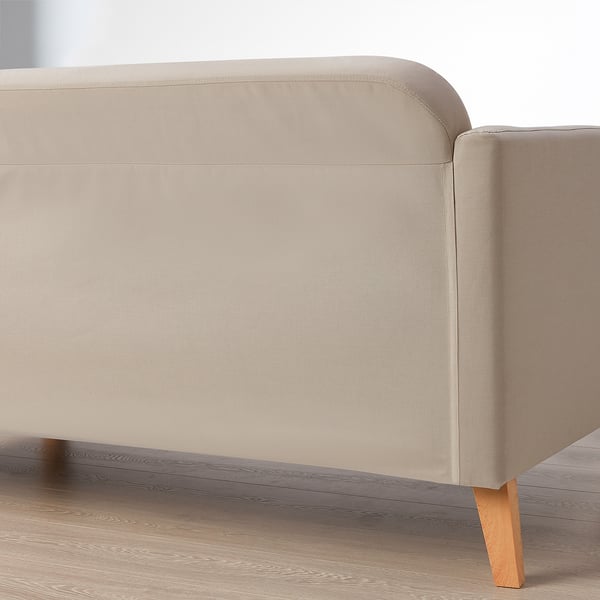 LINANÄS 3-seat sofa, with chaise longue/Vissle beige, 178x15x145 cm