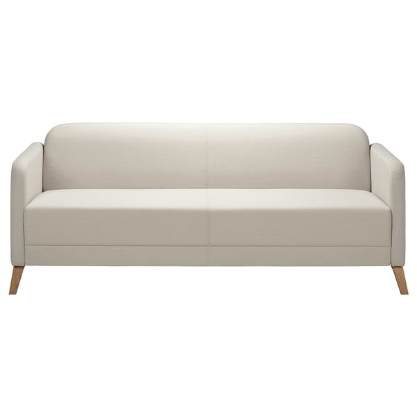 LINANÄS 3-seat sofa, Vissle beige, 197x76.0x80.5 cm