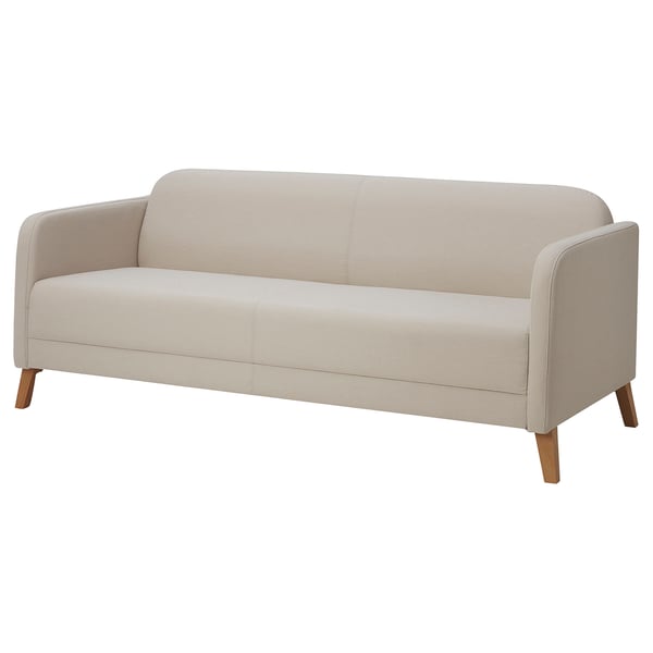LINANÄS 3-seat sofa, Vissle beige, 179x15x80.5 cm