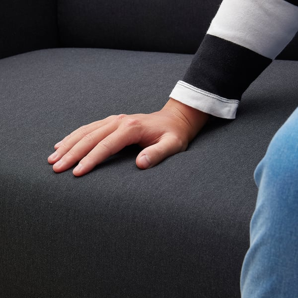 LINANÄS 3-seat sofa, Vissle dark grey, 197x76.0x80.5 cm