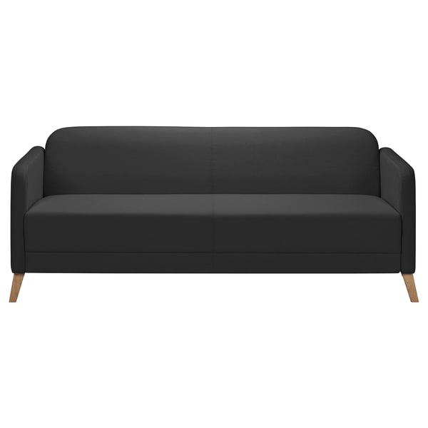 LINANÄS 3-seat sofa, Vissle dark grey, 197x76.0x80.5 cm
