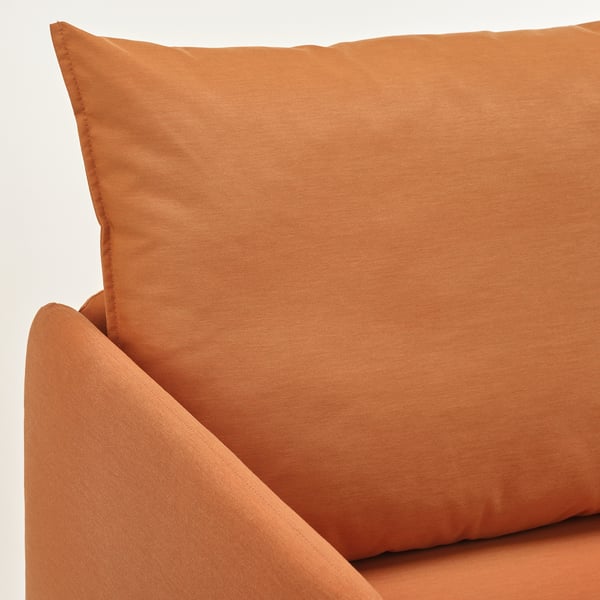 LINDÅKRA - 2-seater sofa bed, bright orange Knisa