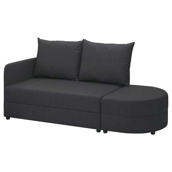 LINDÅKRA 2-seat sofa-bed, Vissle dark grey, 206 cm