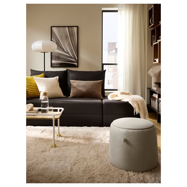 LINDÅKRA 2-seat sofa-bed, Vissle dark grey, 206 cm