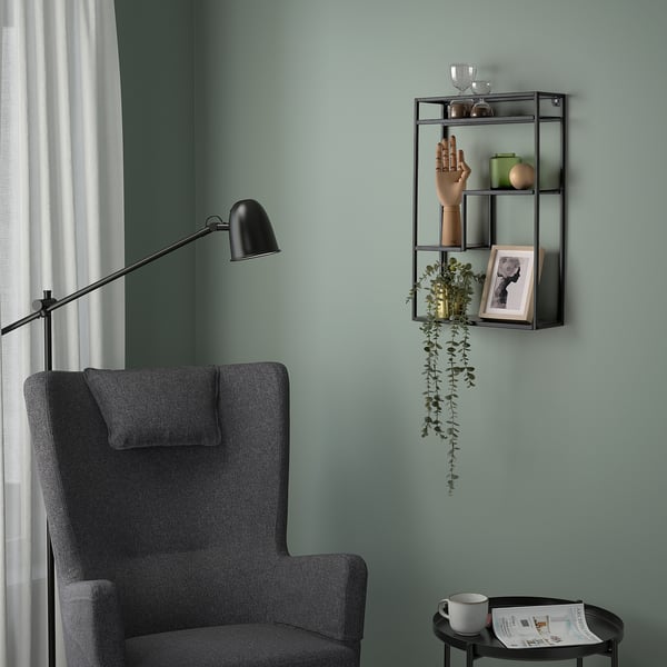 LINDÅSEN display shelf, anthracite, 40x60 cm