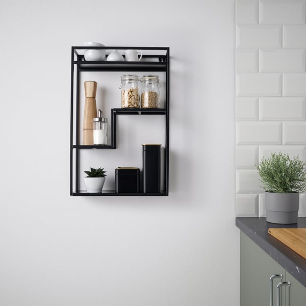 LINDÅSEN display shelf, anthracite, 40x60 cm