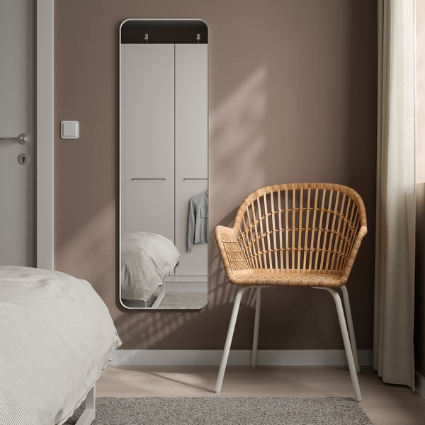 LINDBYN mirror, white, 40x130 cm