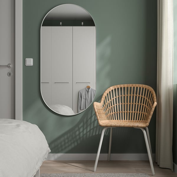 LINDBYN mirror, white, 60x120 cm