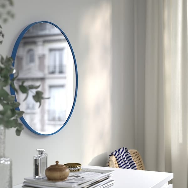 Ikea LINDBYN - Mirror, blue, 50 cm