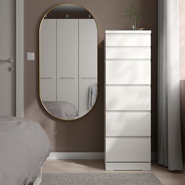 LINDBYN mirror, gold-colour, 60x120 cm