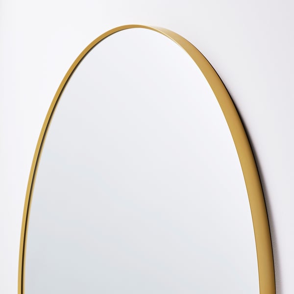 LINDBYN mirror, gold-colour, 50 cm