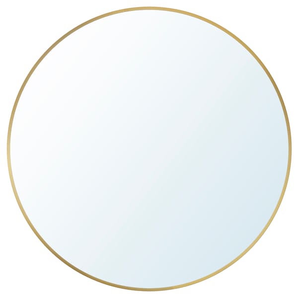 LINDBYN mirror, gold-colour, 50 cm