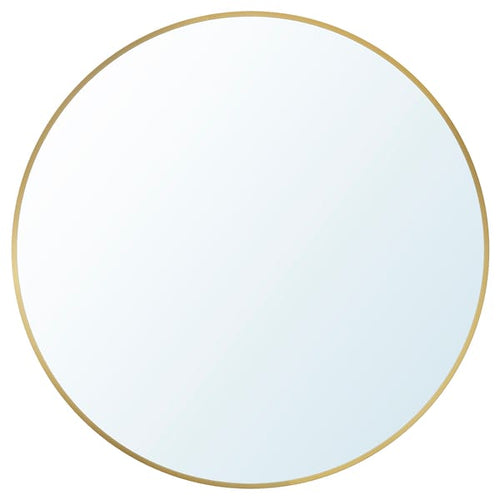 LINDBYN mirror, gold-colour, 50 cm
