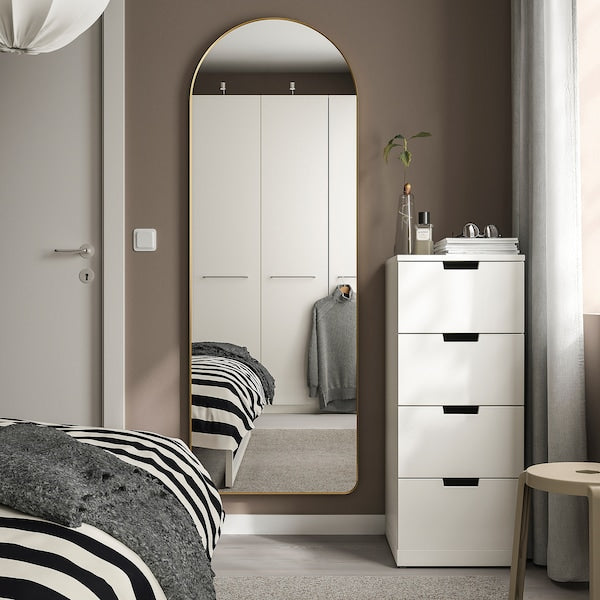 LINDBYN mirror, gold-colour, 60x170 cm
