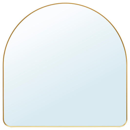LINDBYN mirror, gold-colour, 80x80 cm