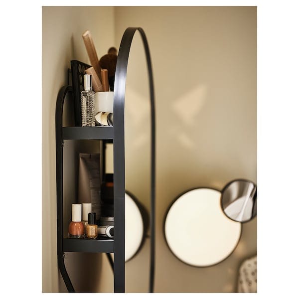 Ikea LINDBYN - Mirror with storage, black, 40x70 cm