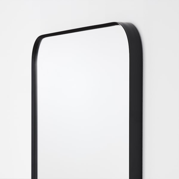 LINDBYN - Mirror, black, 40x130 cm