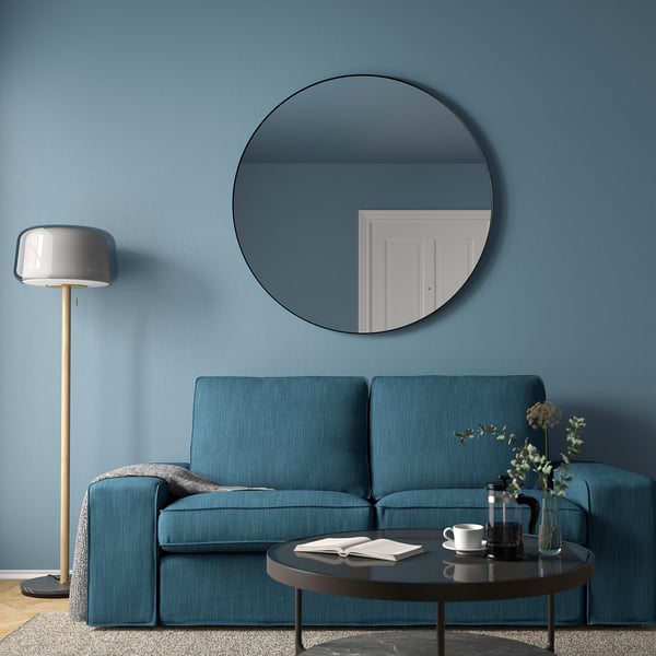 LINDBYN mirror, black, 110 cm