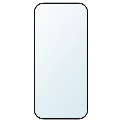 LINDBYN mirror, black, 28x60 cm