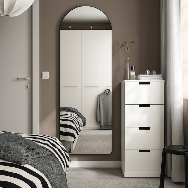 LINDBYN mirror, black, 60x170 cm