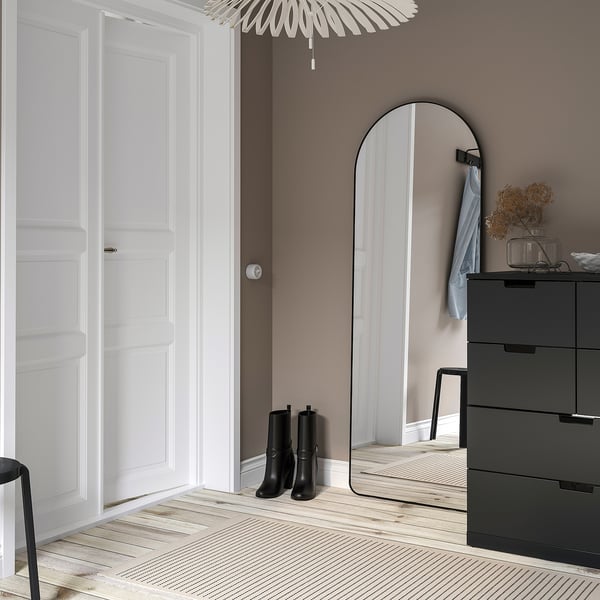 LINDBYN - LINDBYN Mirror, black, 60x170 cm