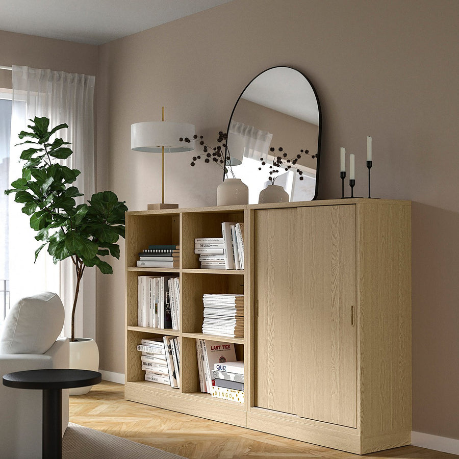 LINDBYN mirror, black, 80x80 cm