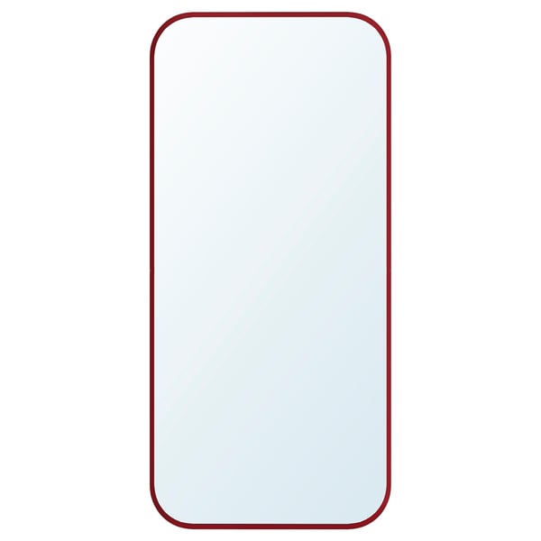 LINDBYN mirror, red, 28x60 cm