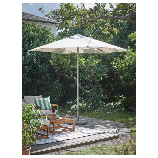 LINDÖJA - LINDÖJA Parasol canopy, light grey-beige, 300 cm