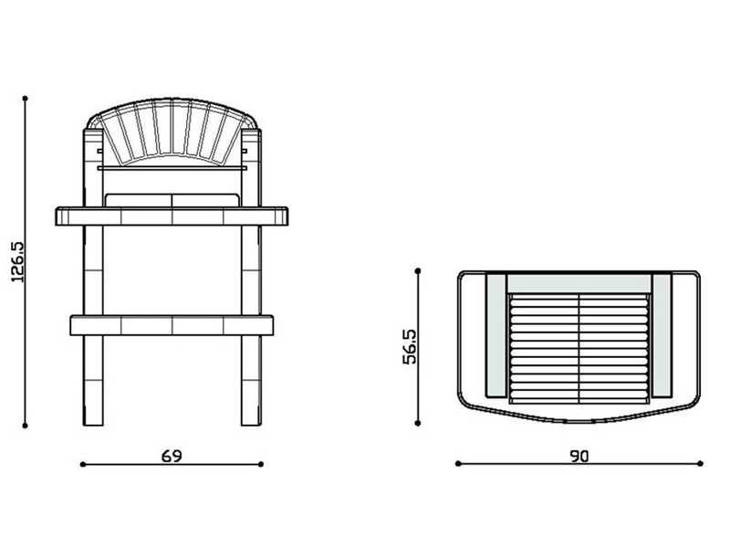 CONCRETE WOOD AND CHARCOAL BARBECUE MODENA VZ LINE