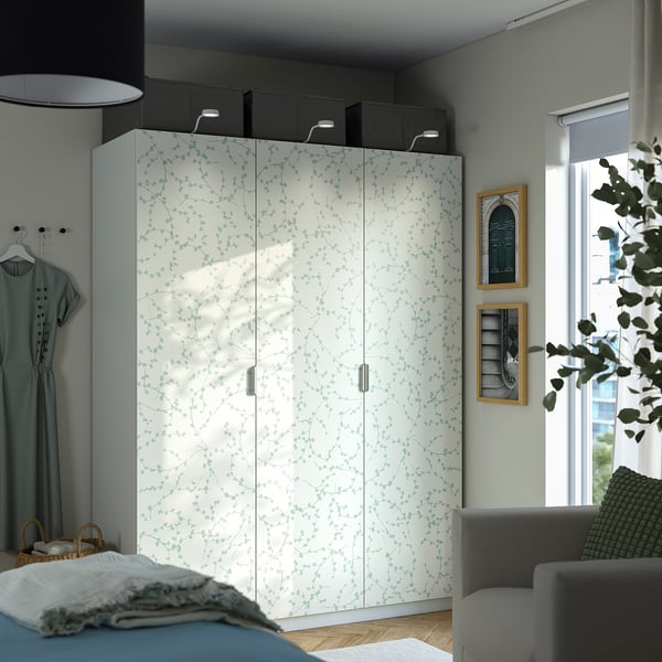 LINNABERG - LINNABERG Door with hinges, white, 50x195 cm