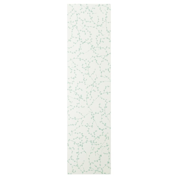 LINNABERG - Door, green/patterned, 50x195 cm