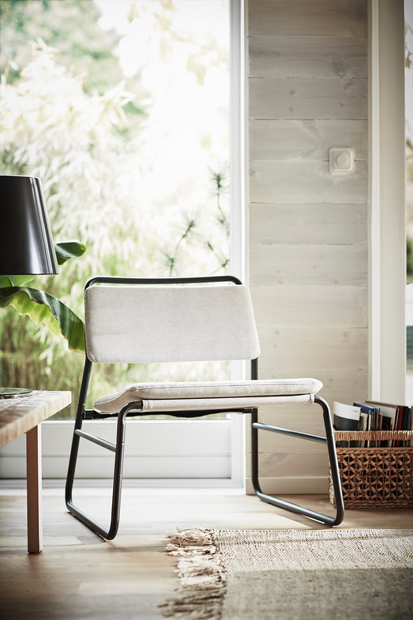 LINNEBÄCK easy chair, Orrsta light grey, 55x72.4x69.5 cm
