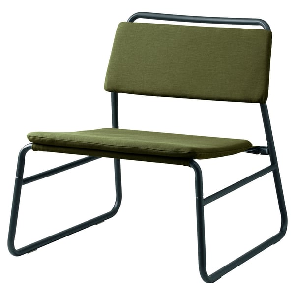 LINNEBÄCK easy chair, Orrsta olive-green, 55x72.4x69.5 cm
