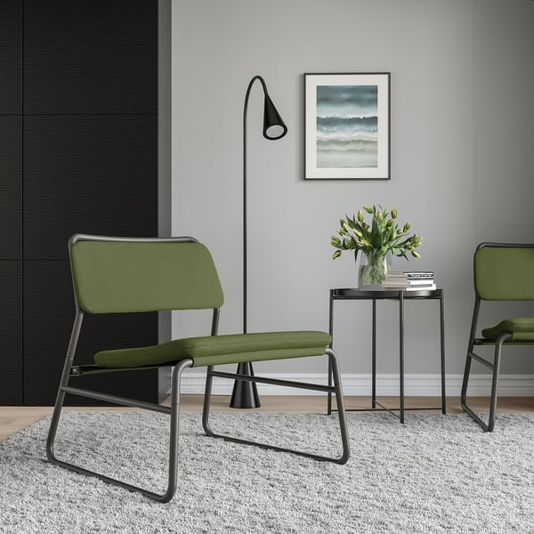 LINNEBÄCK easy chair, Orrsta olive-green, 55x72.4x69.5 cm