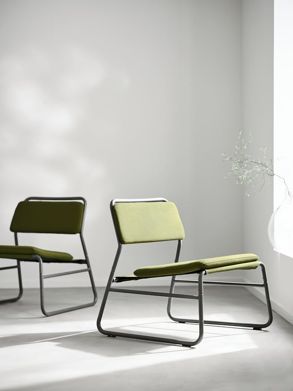 LINNEBÄCK easy chair, Orrsta olive-green, 55x72.4x69.5 cm