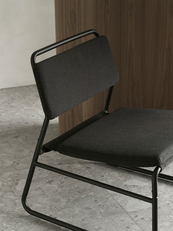 LINNEBÄCK easy chair, Vissle dark grey, 55x72.4x69.5 cm