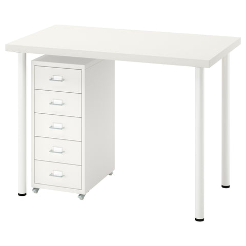 LINNMON/ADILS / HELMER desk and storage combination, white
