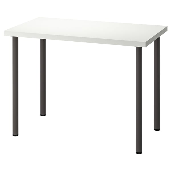 LINNMON / ADILS desk, white/dark grey, 100x60 cm