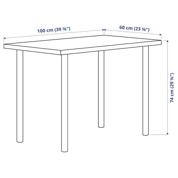 Ikea LINNMON / ADILS - Desk, white/dark grey, 100x60 cm