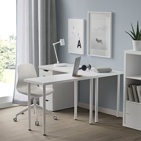 LINNMON / ADILS table, white, 100x45 cm