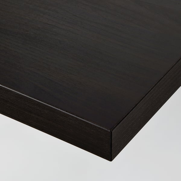 LINNMON / ADILS table, black-brown/white, 100x45 cm