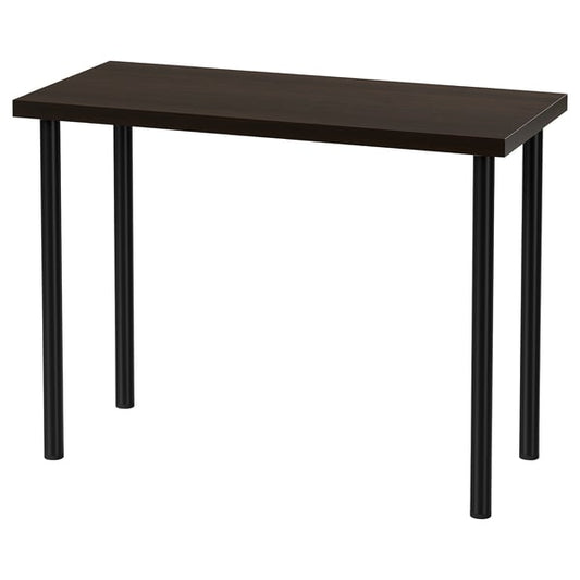 LINNMON / ADILS - Table, brown-black/black, 100x45 cm - Length: 100 cmWidth: 45 cmHeight: 74 cm