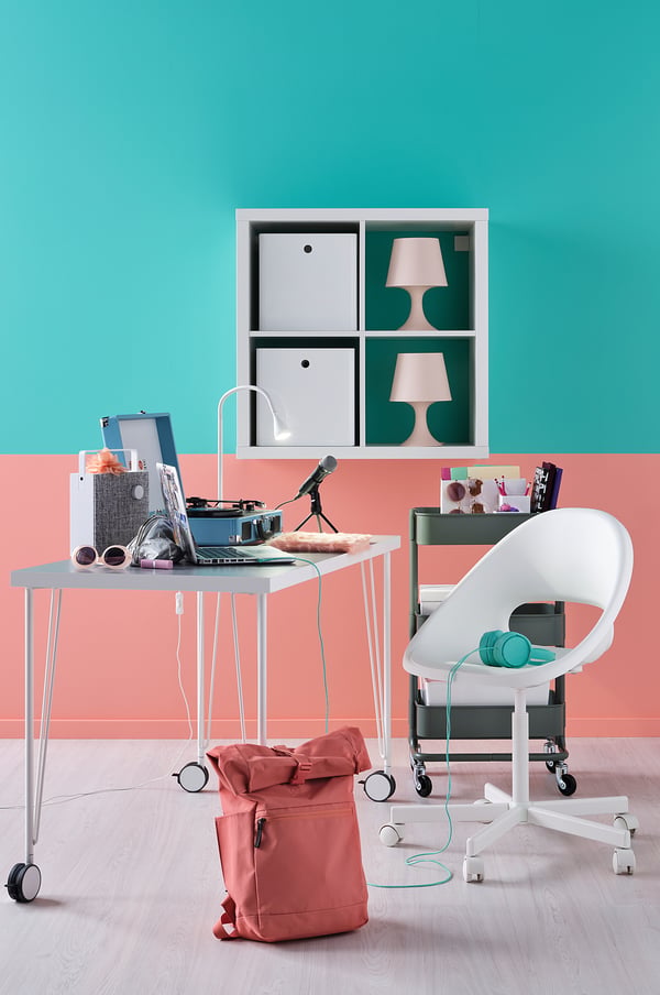 LINNMON / KRILLE desk, white, 100x60 cm
