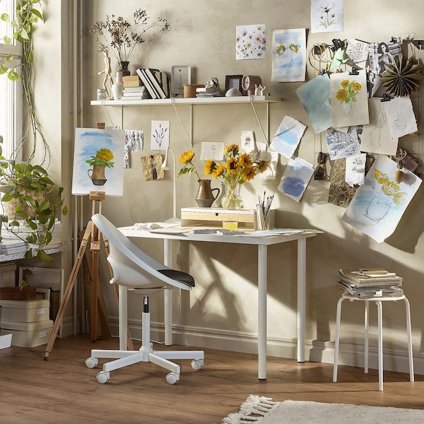 LINNMON / OLOV desk, white, 100x60 cm