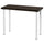 LINNMON / OLOV - Desk, brown-black/white, 100x45 cm - Length: 100 cmWidth: 45 cmMin. height: 63 cmMax. height: 93 cm