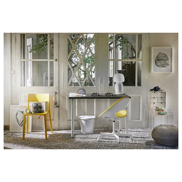 LINNMON table top, dark grey