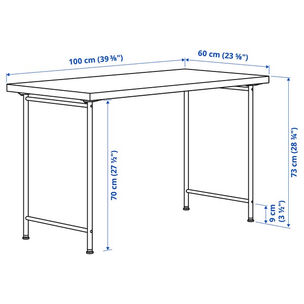 LINNMON / SPÄND - Desk, white, 100x60 cm