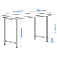 LINNMON / SPÄND - Desk, white, 100x60 cm