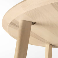 LISABO / ÄLVSTA - Table and 4 chairs, ash veneer/rattan white,105 cm